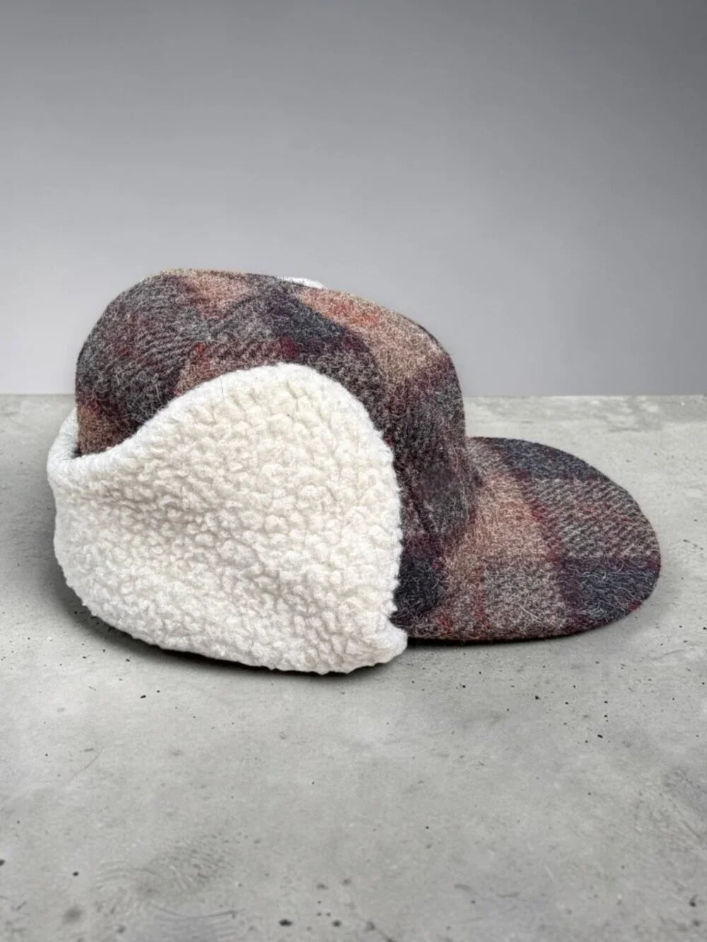 J.Crew Y2K Plaid Wool Blend Trapper Hat Sherpa Ear Flap Aviator Cap Heritage M